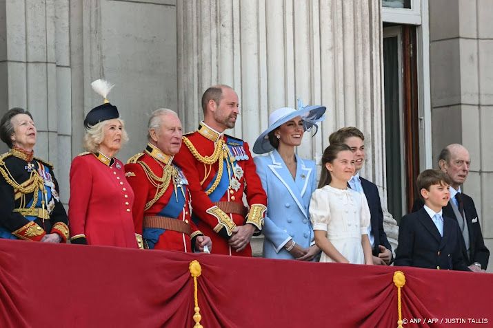 Hertog van Kent maakt foto's op balkon bij Trooping the Colour