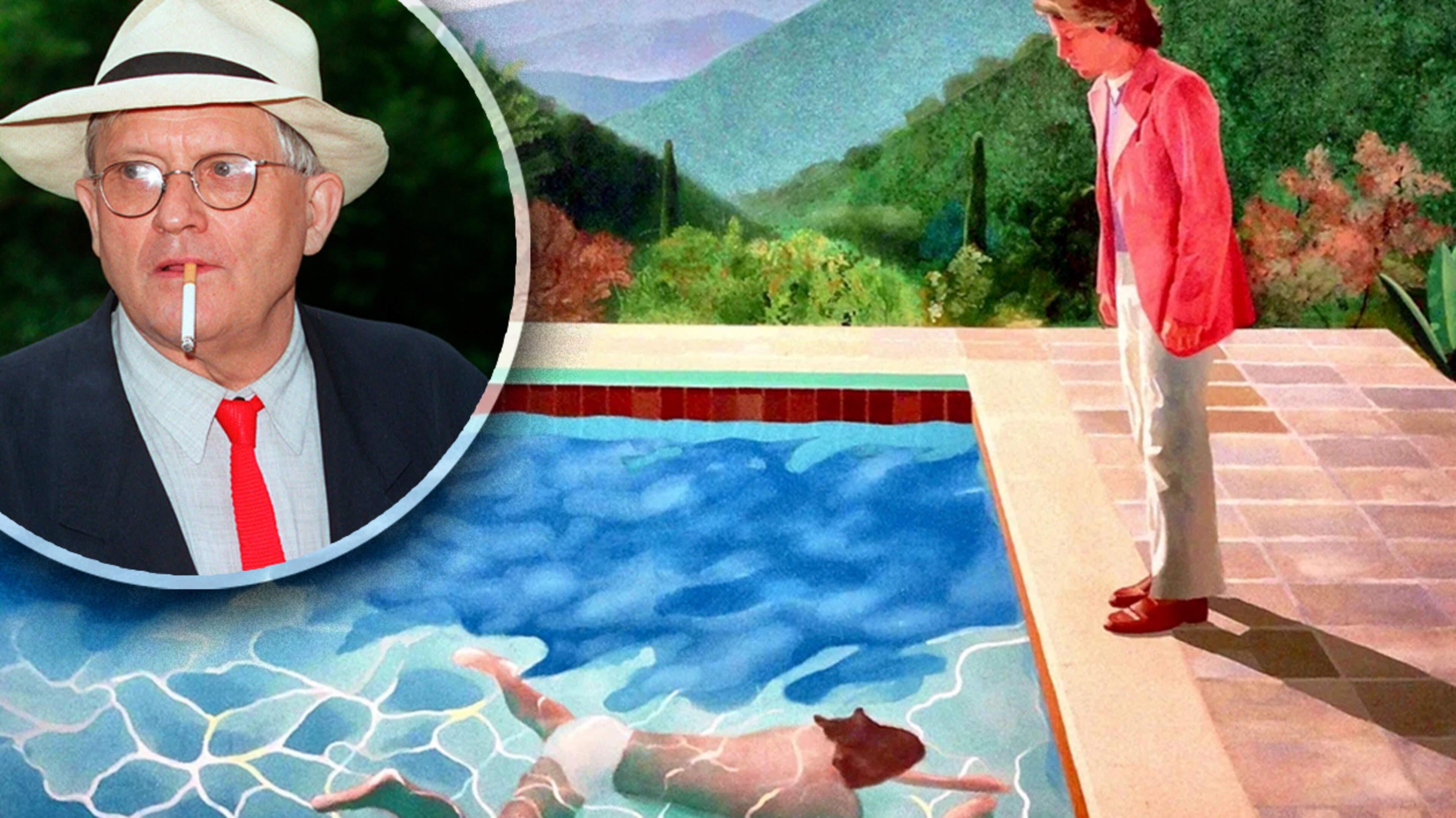 Werk van rebelse kunstlegende en kettingroker David Hockney werd geveild voor 90 miljoen dollar: ’Hij was altijd baanbrekend’