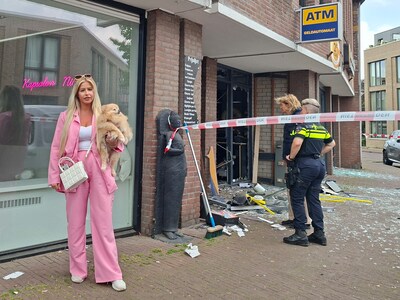 Na nacht vol chaos door plofkraak staat bakker Godfried de Vocht tussen het puin: ‘Hopelijk over twee weken weer open’