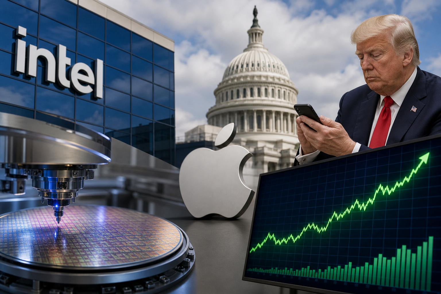 Trump beweert dat Apple en Intel samen chips in VS maken