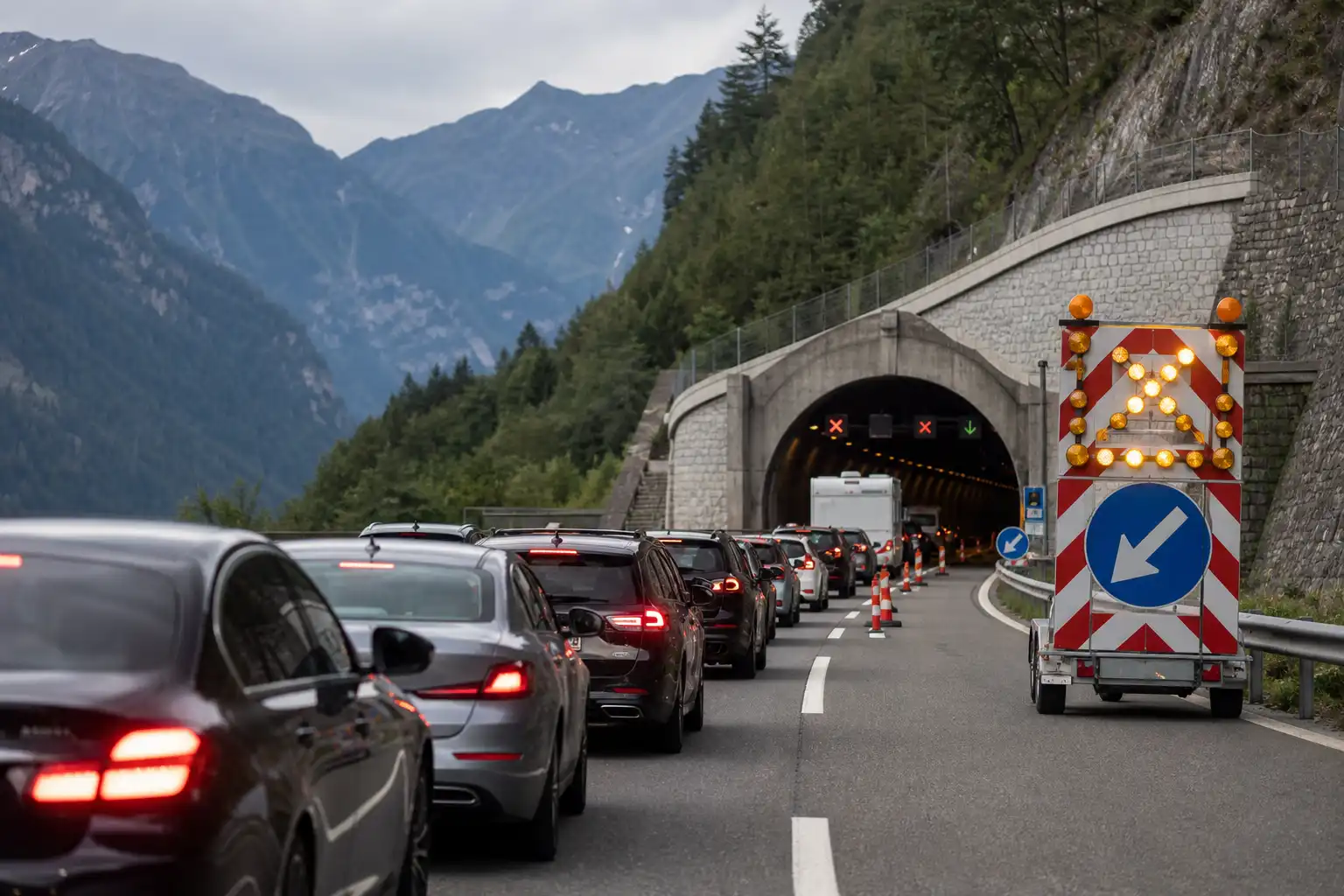 Files en 34 keer afsluiting Gotthardtunnel: zo kom je toch in Italië