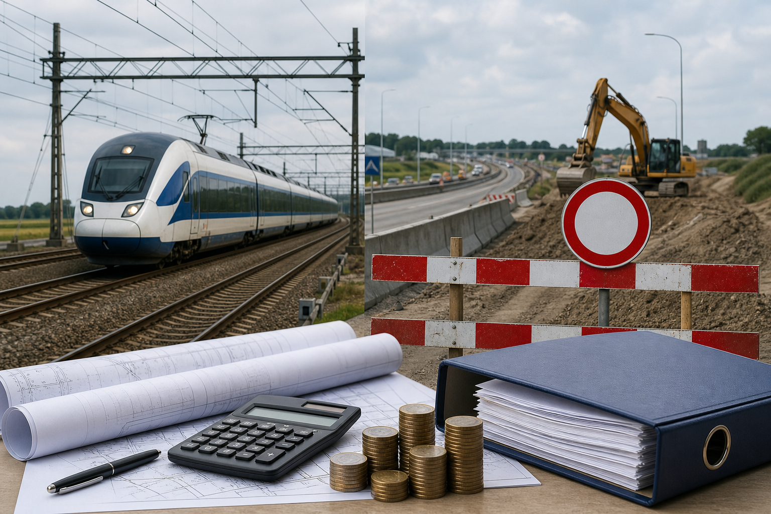 Kabinet zet wegen- en spoorprojecten in ijskast om miljardentekorten