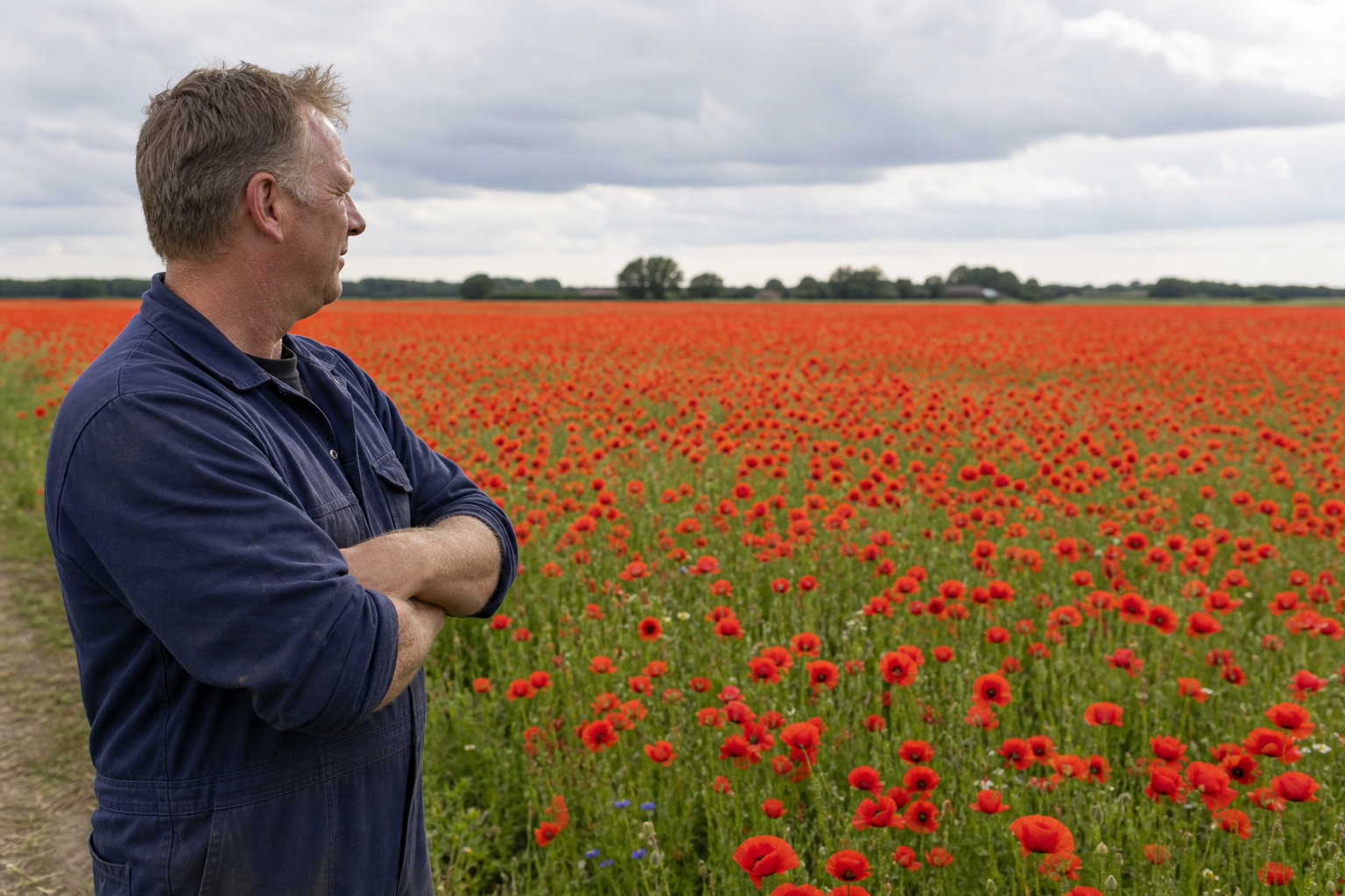 Reuzenveld klaprozen bij boer Frank blijkt natuur, geen zaadfout