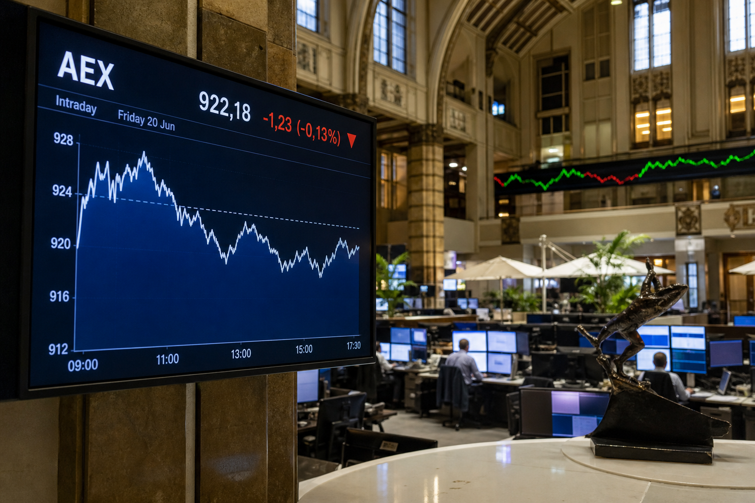 AEX-index sluit week licht lager, Wall Street dicht om Juneteenth
