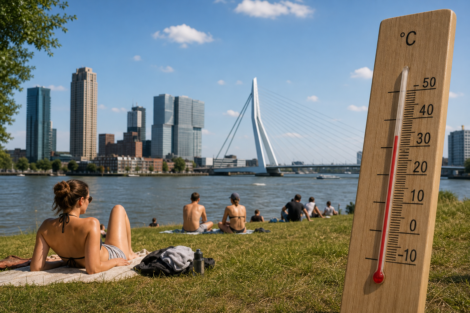 Nederland beleeft nog een warme zaterdag, zondag kans op stevige buien