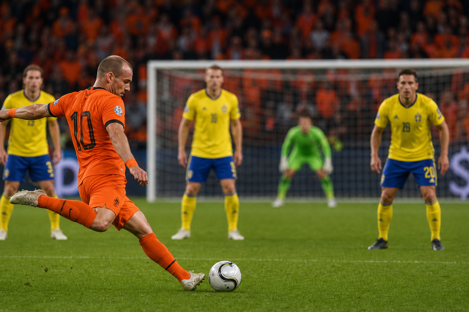 Oranje mist afstandsschoten; Sneijder hoopt op ommekeer tegen Zweden