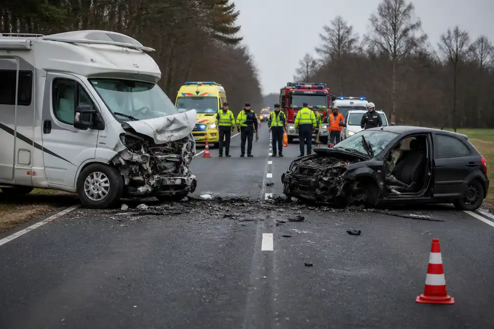 Dodelijk ongeval op N348 bij Raalte: auto botst met camperbus