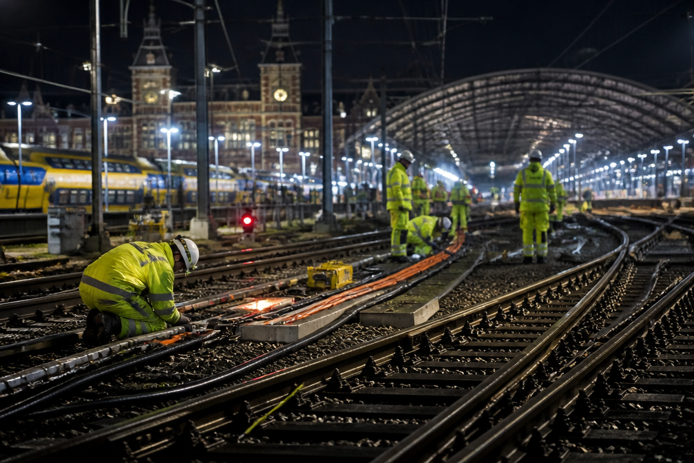 Komend weekend 's nachts geen treinen rond Amsterdam Centraal